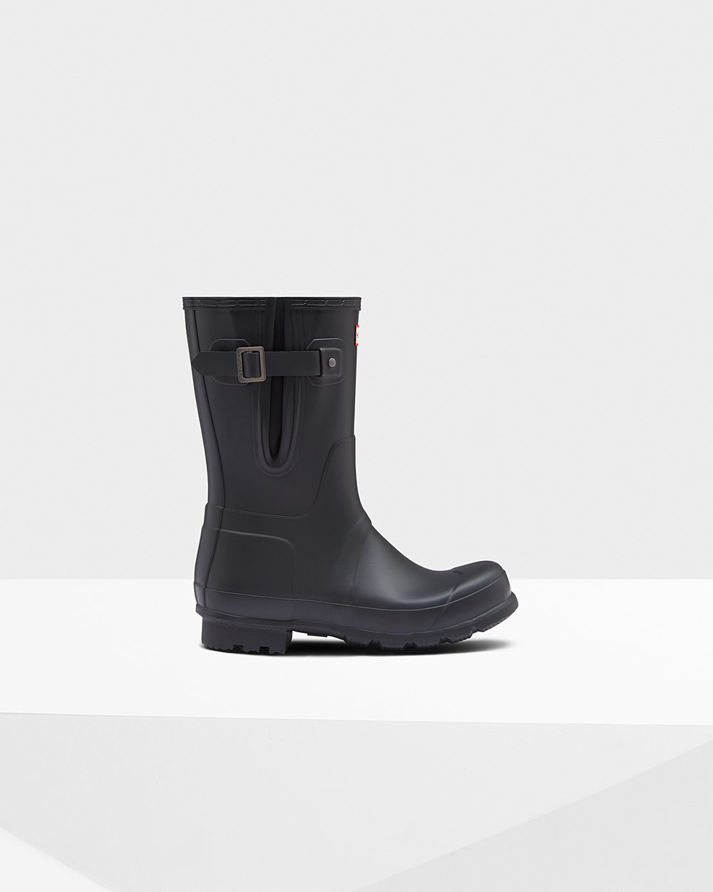 Botas de Lluvia Cortas Hunter Hombre - Original Side Adjustable - Negros - TYIXJCQ-21